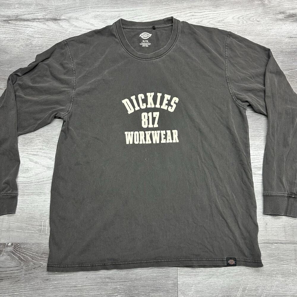 Dickies Men's Long Sleeve Heavyweight 817 T-Shirt Size XL Gray
